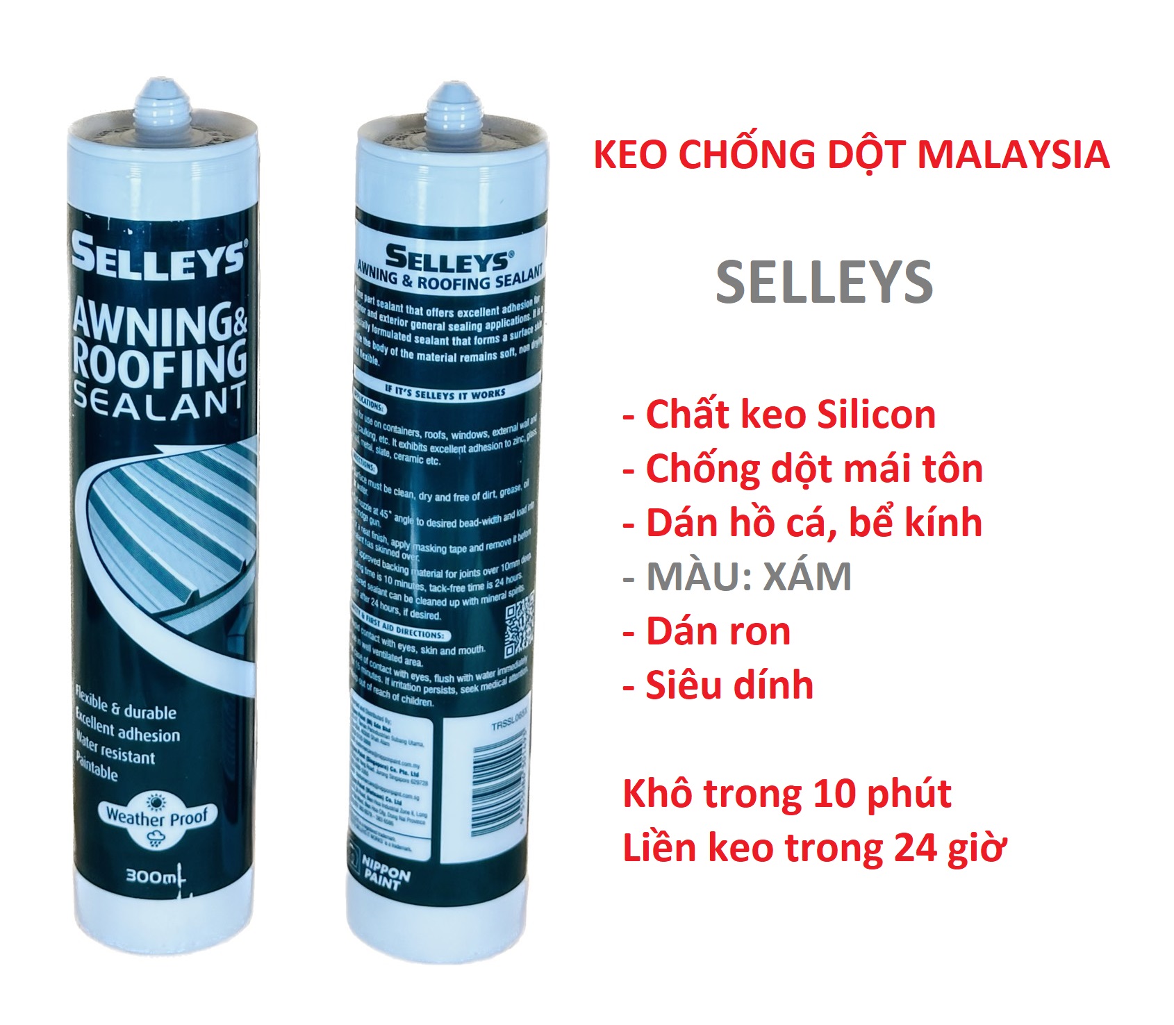 Ưu điểm nổi bật của keo Selleys Awning Roofing Sealant