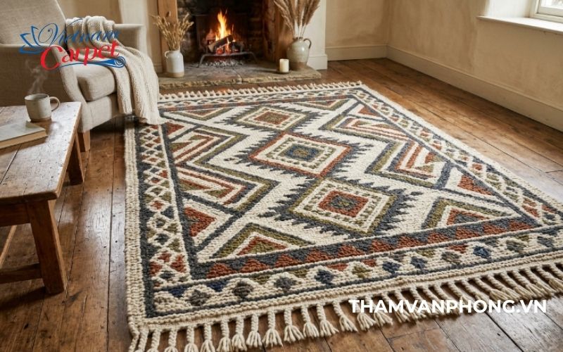 Thảm len dệt tay nhập khẩu ngày càng được ưa chuộng