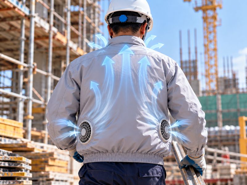 Cơ chế làm mát của áo chống nóng gắn quạt