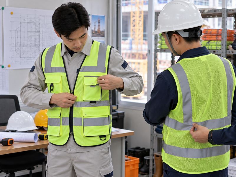 Kiểm tra áo phản quang kỹ sư trước khi mua