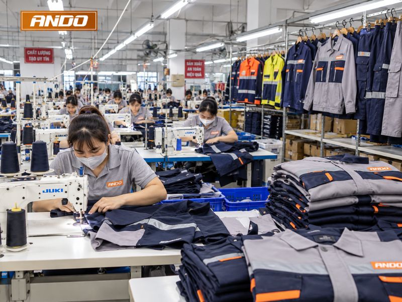 Xưởng may quần áo bảo hộ Hà Nội
